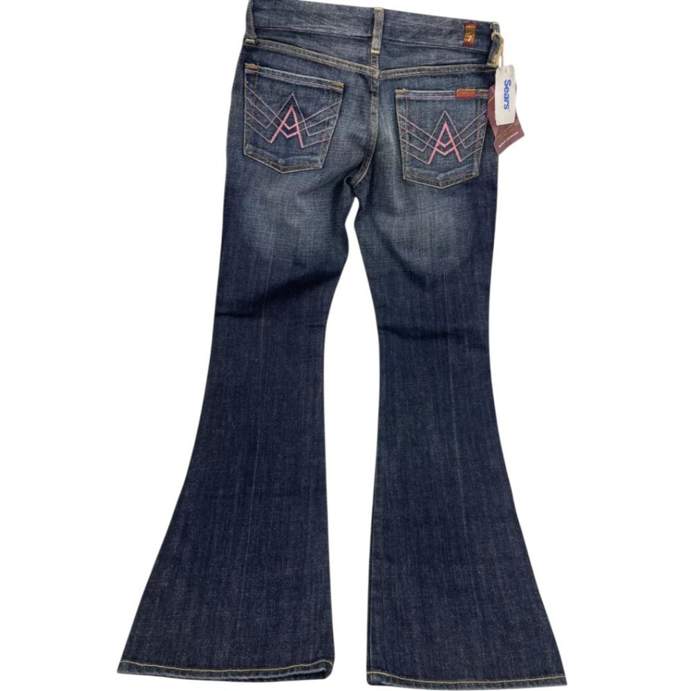 7 For All Mankind A Pocket Flare USA 27 Denim Jeans 28 x 32 NEW Dead Stock VTG